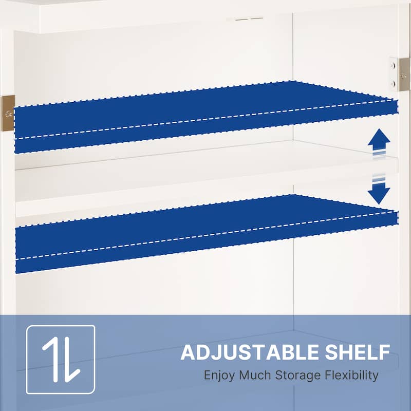 Moasis 72" Tall Kitchen Pantry Storage Cabinet with 4 Door and Drawers