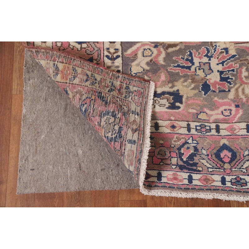 Geometric Bakhtiari Persian Vintage Area Rug Hand-knotted Wool Carpet - 6'8" x 10'0"