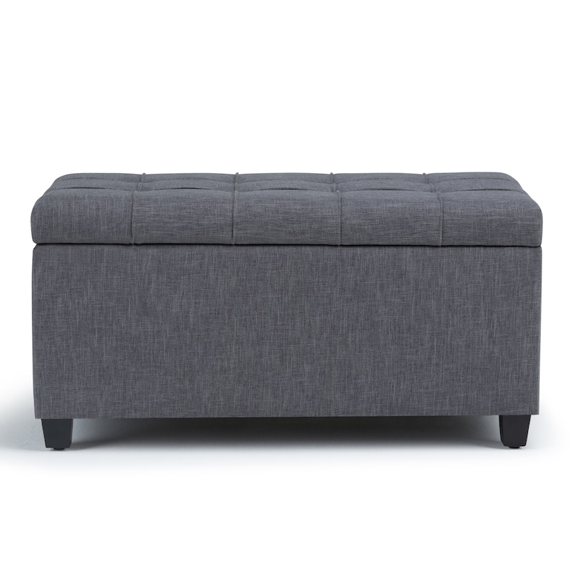 WYNDENHALL Marlowe 34 inch Wide Transitional Rectangle Storage Ottoman