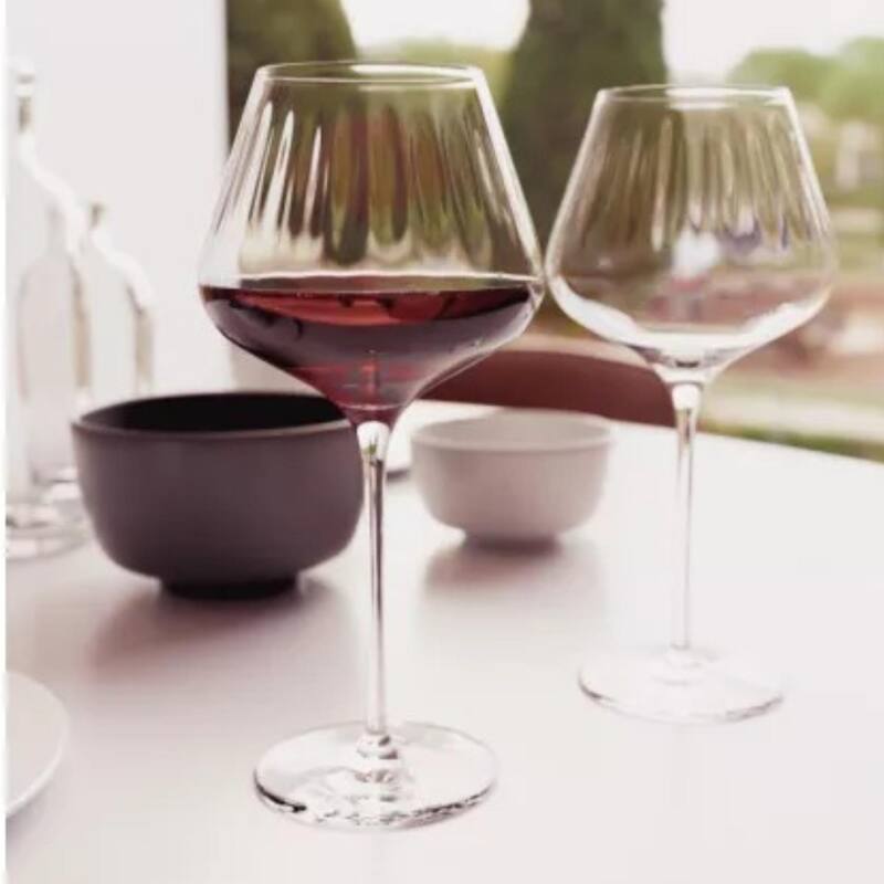 Stolzle Lausitz Set of 6 Symphony Burgundy Wine Glasses - 24 oz