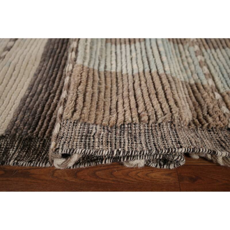 All-Over Abstract Moroccan Palace Size Rug Hand-Knotted Wool Carpet - 11'11"x 18'5"