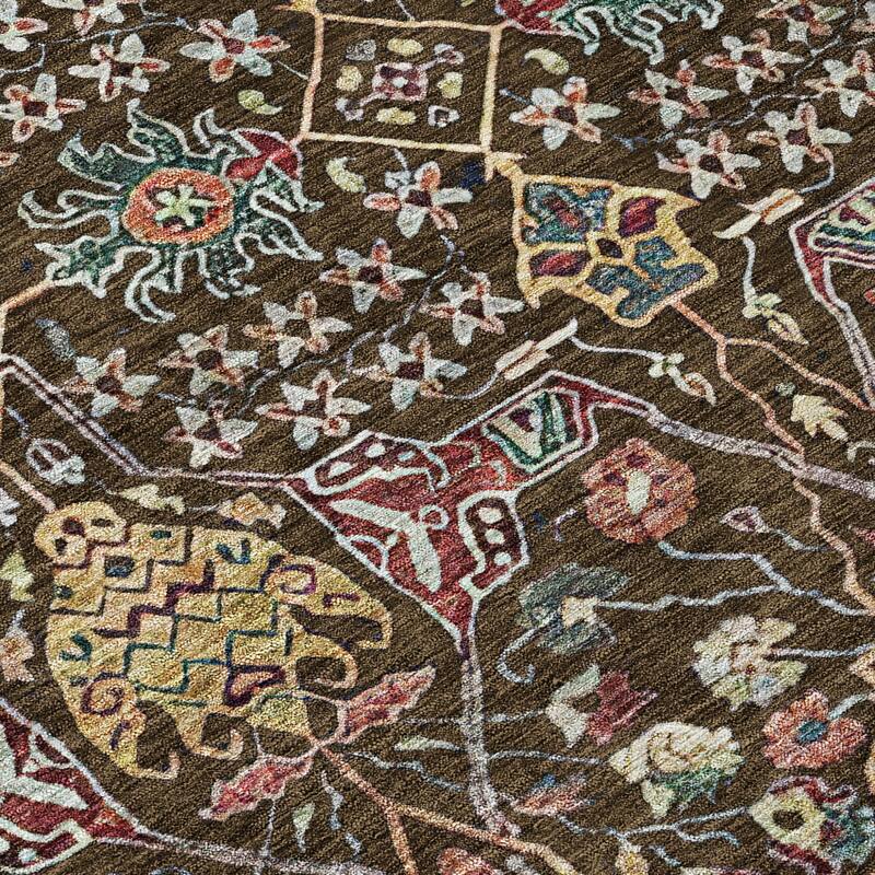 HomeRoots Floral Transitional Rectangle Outdoor Rug