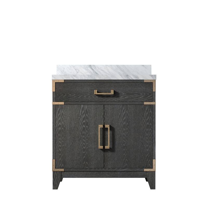 Laurel Bath Vanity with Carrara Marble Top and Sink