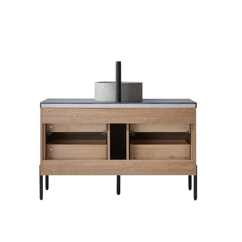 Trento Bath Vanity with Sintered Stone Top with Concrete Sink (R)