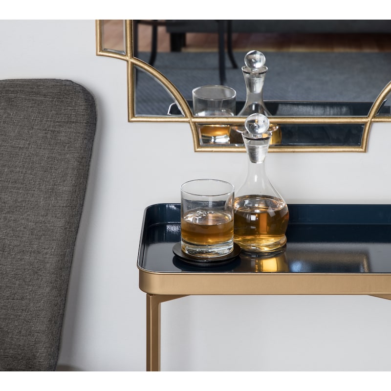 Kate and Laurel Celia Metal Tray Accent Table