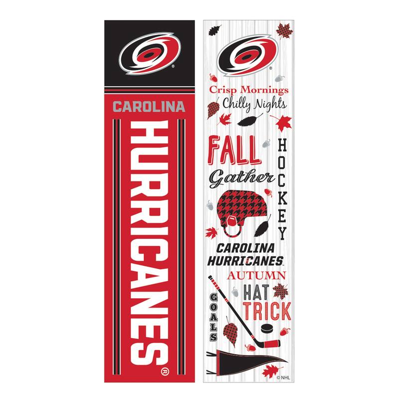47" Double Sided Seasonal Porch Leaner, Carolina Hurricanes - 47" x 11.25"
