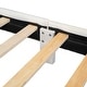 preview thumbnail 7 of 22, Twin Size Upholstered Platform Bed with Cloud-Shaped Headboard, Beige - Sturdy & Comfortable Design