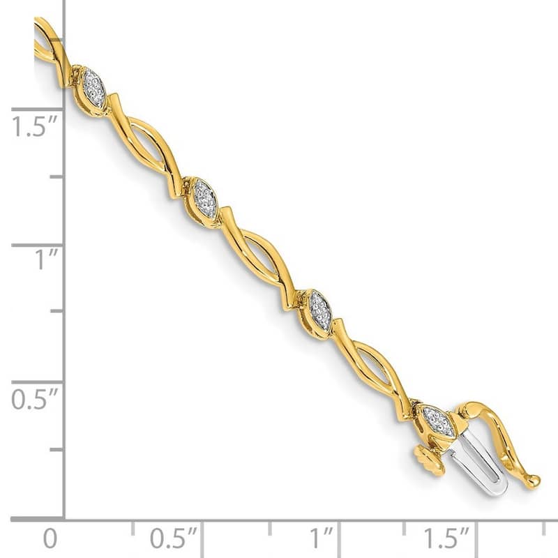Curata 5mm 14k Diamond Bracelet