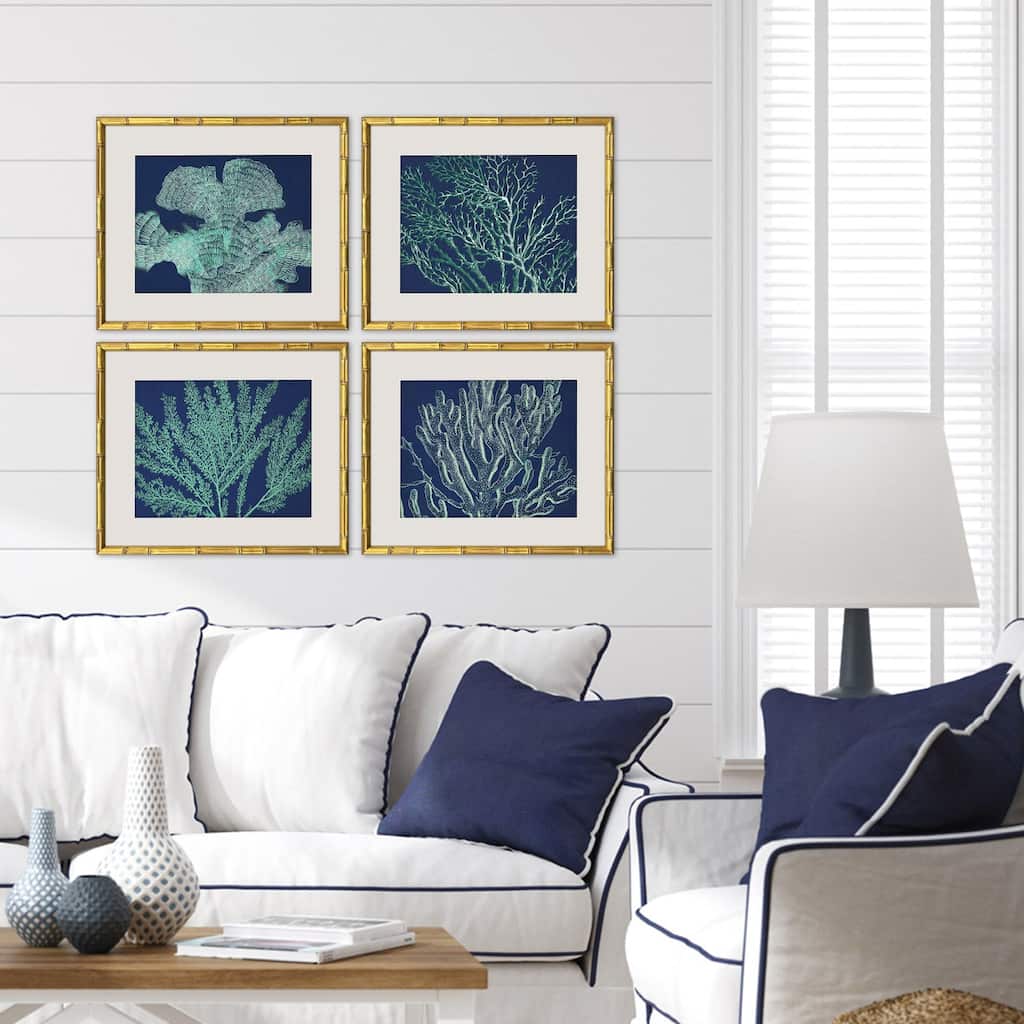 Paragon Sea Garden Framed Art - Set of 4