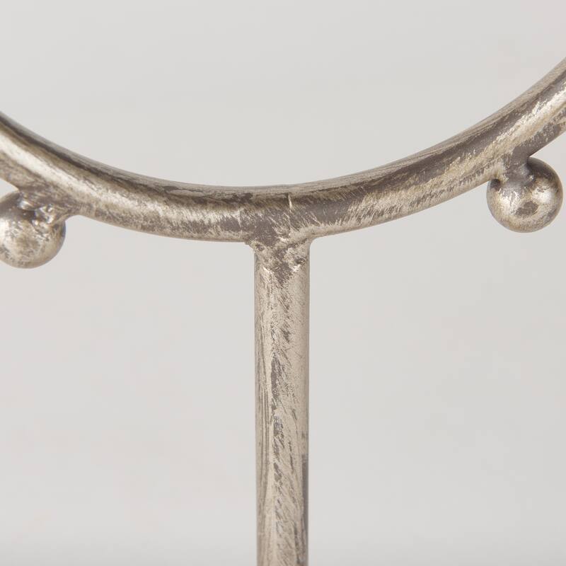 Elio 7.5L x 3.0W x 13.2H Small Champagne Metal W/Studs Round Decorative Object - 7.5L x 3.0W x 13.2H - 7.5L x 3.0W x 13.2H