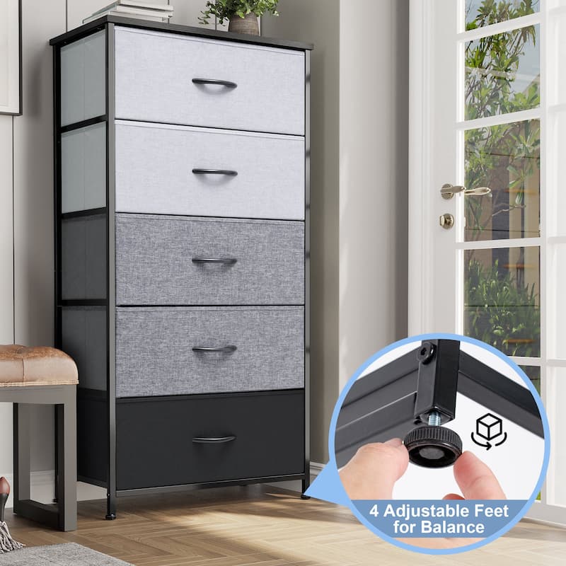 5 Drawers Vertical Dresser Storage Tower Organizer Unit for Bedroom