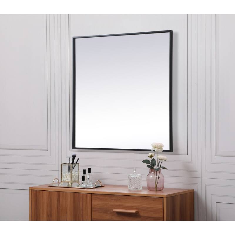 Indigo Home Metal Frame Square Mirror 30 inch
