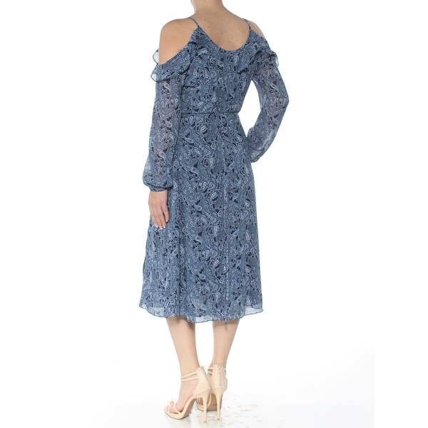 michael kors blue dress long sleeve