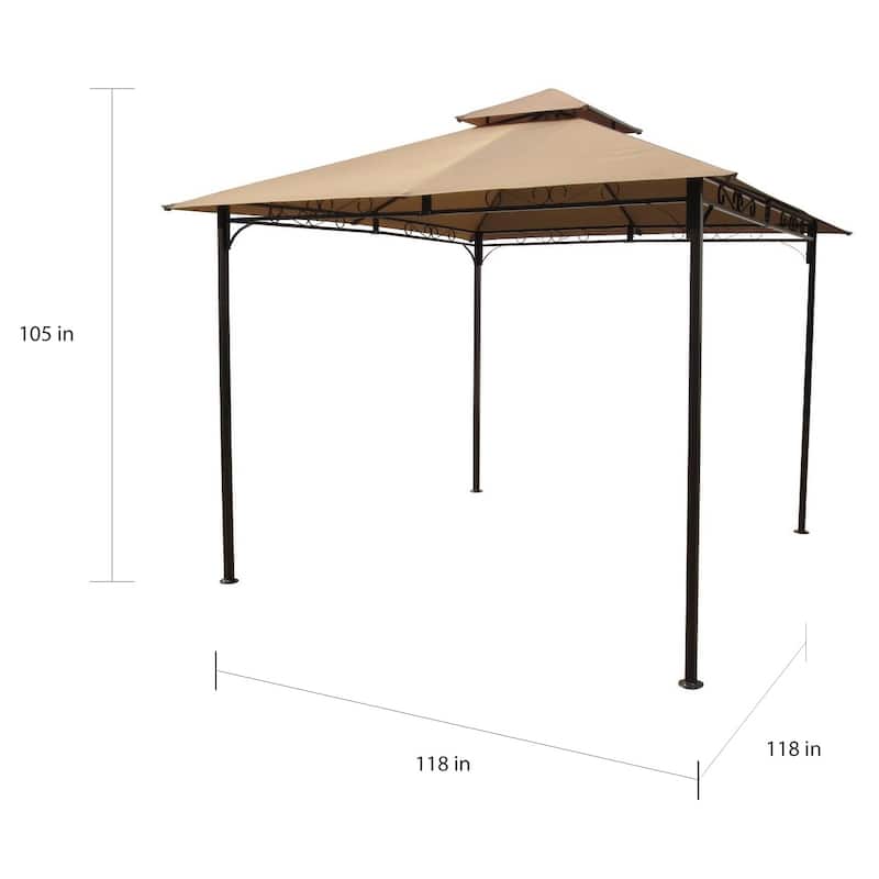 St. Kitts 10-foot Square Vented Gazebo