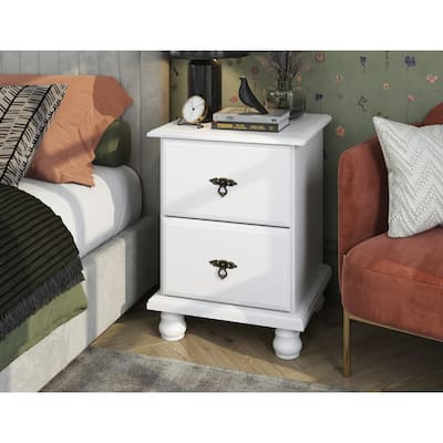 Palace Imports 100% Solid Wood Traditional Kyle 2-Drawer Nightstand