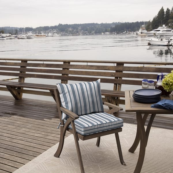 ARDEN Olefin Outdoor 21 x 21 Dining Chair Cushion Set On