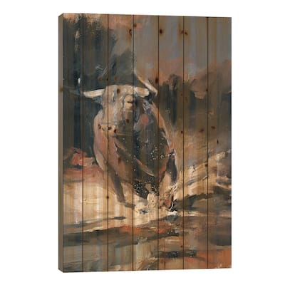 Tempest IV Print On Wood by Zil Hoque - Multi-Color