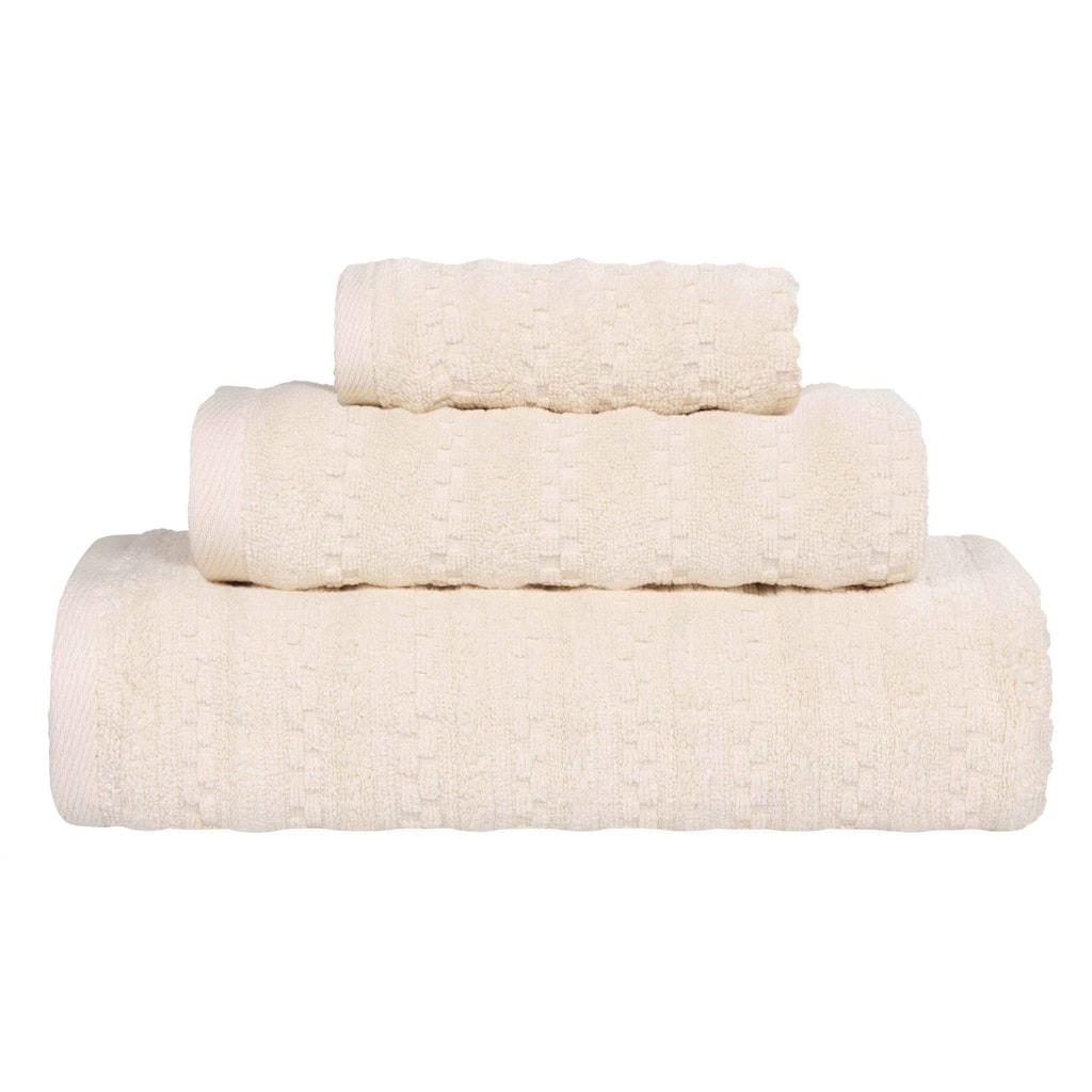 Blue Nile Mills Cotton Medium Weight Soft Absorbent 3 Piece Towel Set