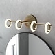 preview thumbnail 7 of 17, Glow's Avenue 4-Light Dimmable Loop Ring Bathroom Vanity Light - N/A Brushed Brass