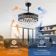 preview thumbnail 19 of 62, 48-Inch Crystal Fandelier with 4 Retractable Blades, Dimmable LED, App and Remote Control - 48 Inches