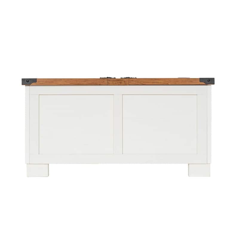 Modern Farmhouse Coffee Table with Hidden Interior Storage