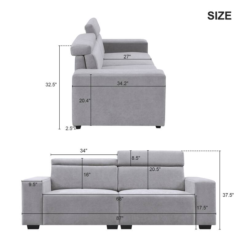 Kata Spacious and Comfortable Velvet Loveseat for Living Room
