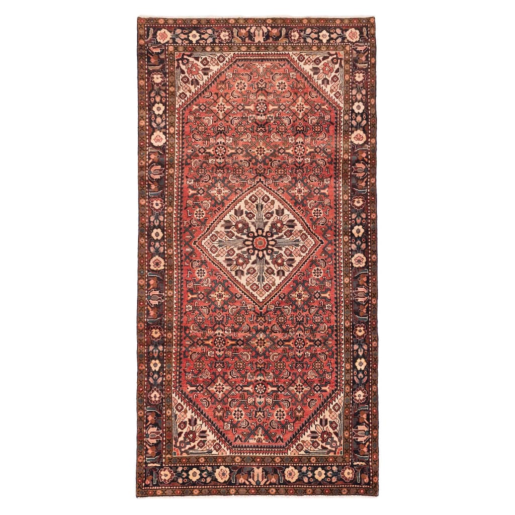 ECARPETGALLERY Hand-knotted Andelz Red Wool Rug - 5'2 x 10'3