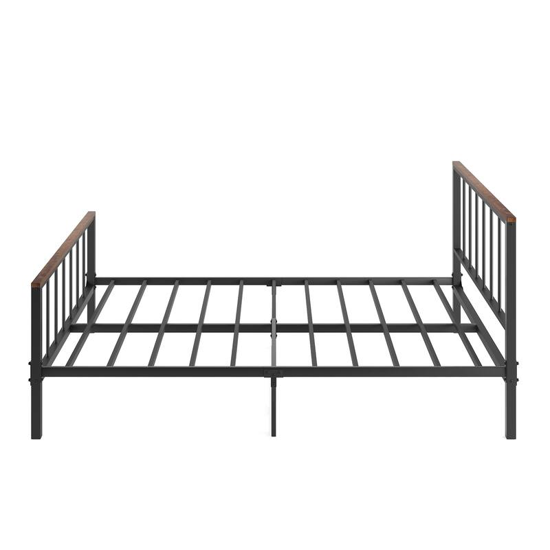 Modern Metal Platform Bed Frame with Headboard and Footboard, Sturdy and Noise-Free, No Box Spring Needed (Full)