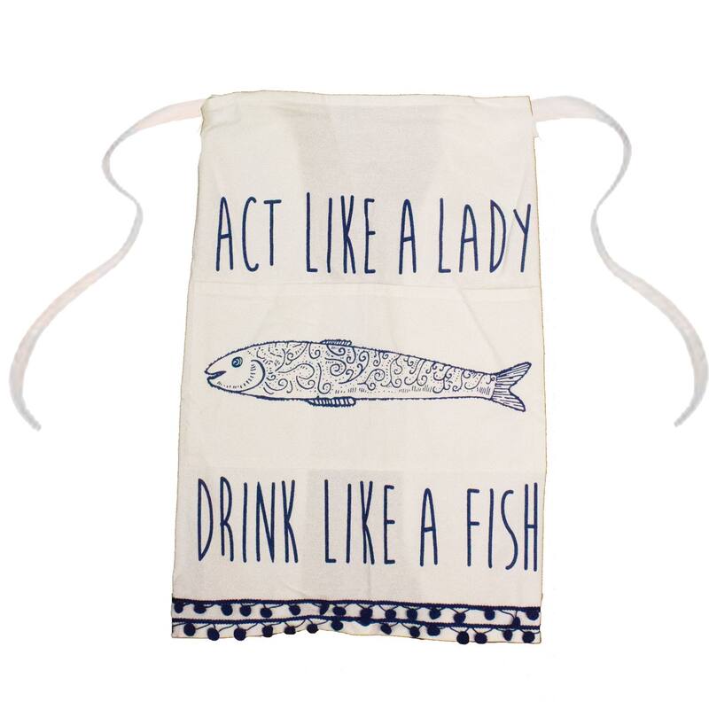 Act Like a Lady Half Apron Decor