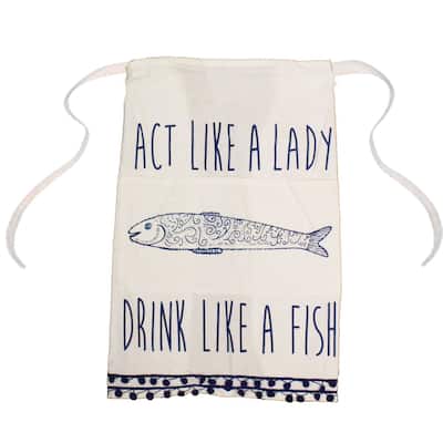 Act Like a Lady Half Apron Decor