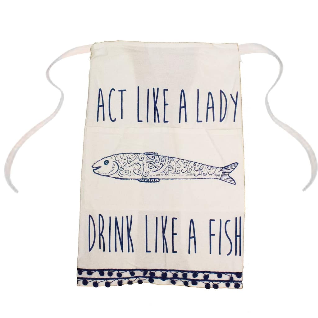 Act Like a Lady Half Apron Decor