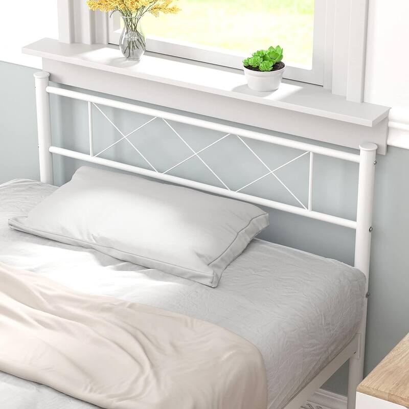 Taomika Bed Frame Twin/Full Queen Size Bed,No Box Spring Needed