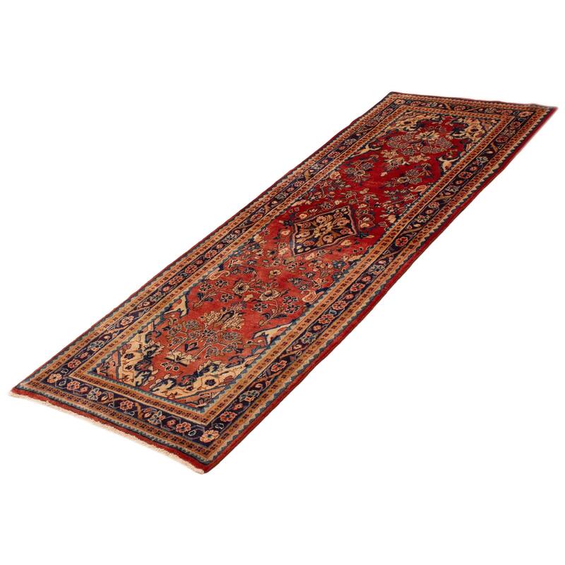 ECARPETGALLERY Hand-knotted Kayseri Vintage Copper Wool Rug - 3'6 x 10'6