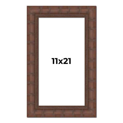 11x21 Frame Pewter Solid Wood Picture Frame Width 1.625 Inches | Interior Frame Depth 0.6875 Inches