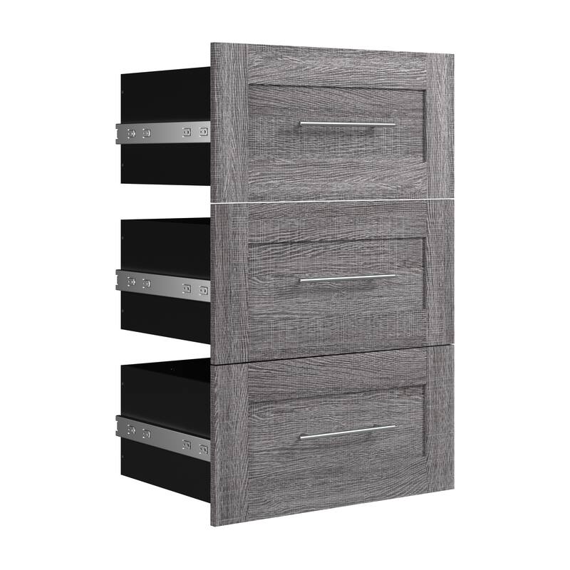 Pur 3 Drawer Set for Pur 25W Closet Organizer by Bestar - 3 Drawer Set