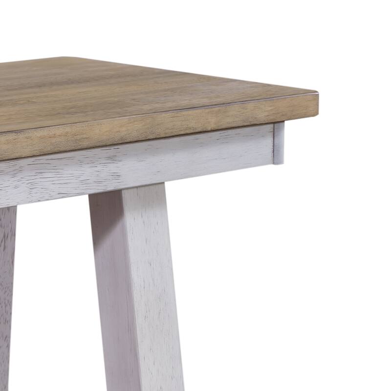 Lindsey Farm Weathered White & Sandstone 6 Piece Trestle Table Set