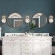 preview thumbnail 15 of 22, Siya Modern 3-Light Frosted Glass Bathroom Vanity Lights Romantic Gold Statement Wall Sconces Dimmable