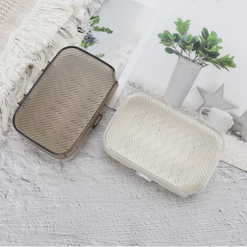 Waterproof with Cover Soap Holder for Bathroom 5.51"x4.13"x1.81" 1 Pc