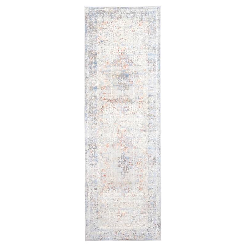 ECARPETGALLERY Machine Made Leila Ivory Area Rug - Ivory - 2'8 x 8'2