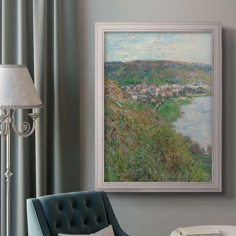View of Vétheuil Premium Framed Canvas- Ready to Hang