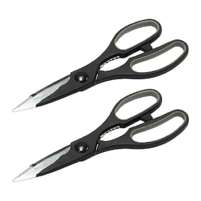 Chef Craft 9" Long All-Purpose Kitchen Shears 2-Pack, Dishwasher Safe Stainless Steel Blade - 2 Pack