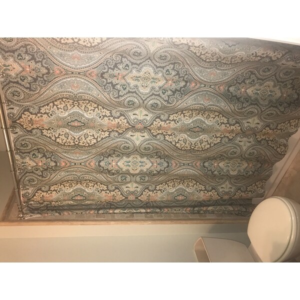 Echo Design Sterling Cotton Printed Shower Curtain Garden Curtains