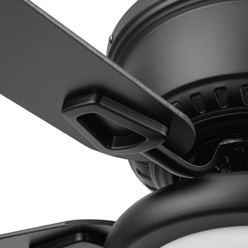 Honeywell 42" Braystone Indoor Matte Black Ceiling Fan with Light & Pull Chain - 42 Inches