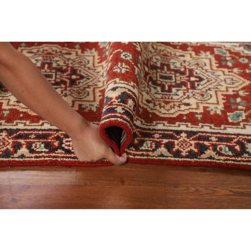 Geometric Heriz Serapi Oriental Foyer Rug Handmade Wool Carpet - 2'6"x 5'9"