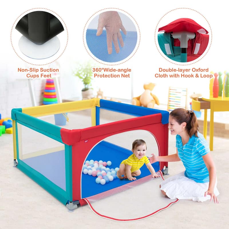 Costway Baby Playpen Infant Large Safety Play Center Yard w/ 50 Ocean - See Details