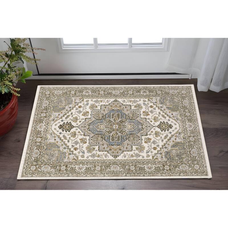 HomeRootsMedallion Traditional Runner Area Rug - 60.24' X '39.37' X '0.24