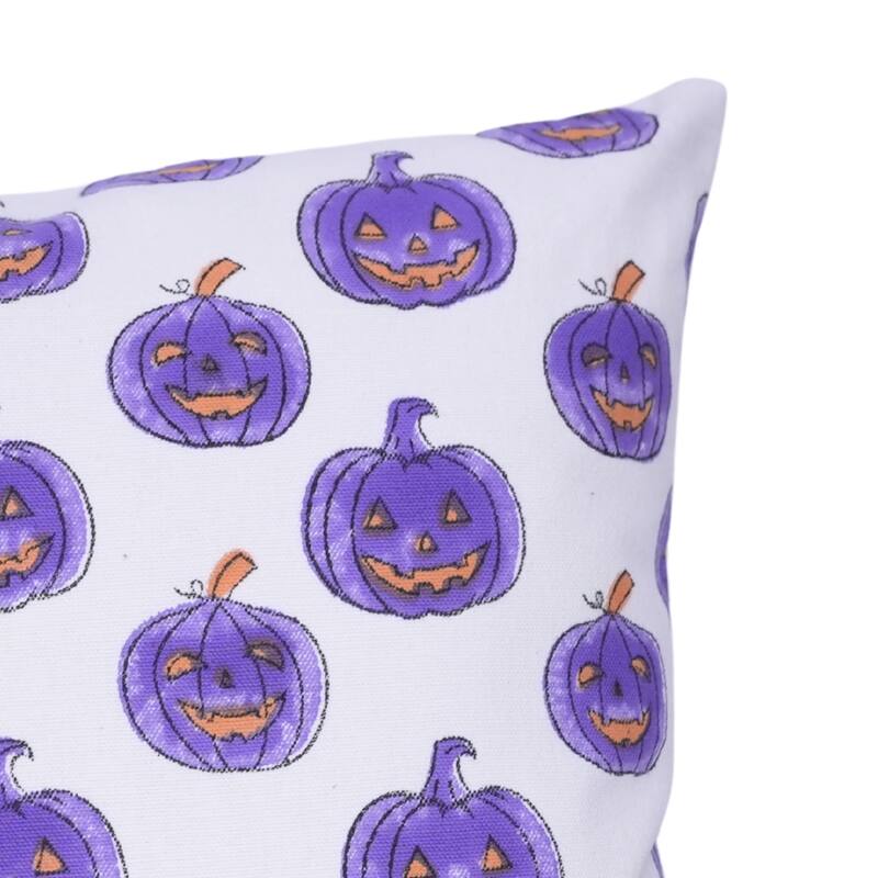 Fabdivine Handmade Block Print Cotton Green Pillow Cover, Pumpkin