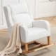 preview thumbnail 4 of 66, HOMYKA 27.3" Wide Rocking Chair for Nursery Room TD-White