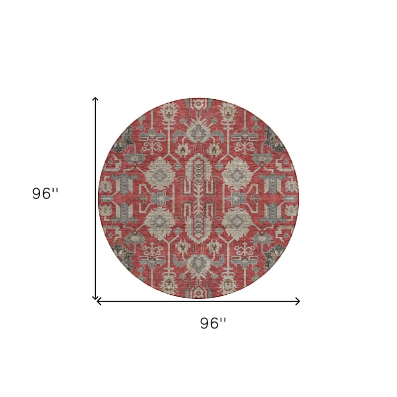 HomeRoots Oriental Traditional Rectangle Outdoor Rug