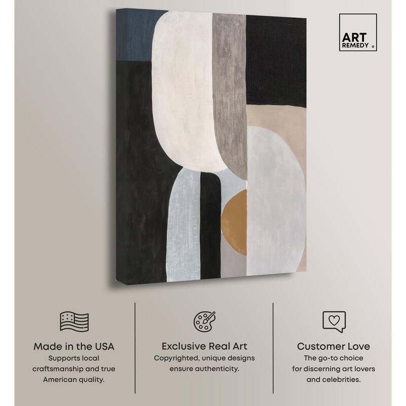 Interlocking Segments II Canvas by Art Remedy, Gallery Wrapped